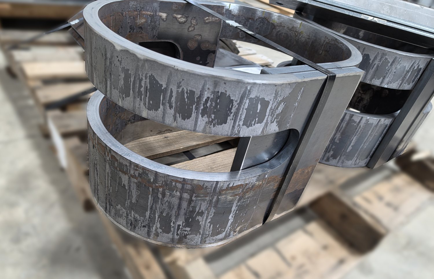 Brake-formed C-ring steel components