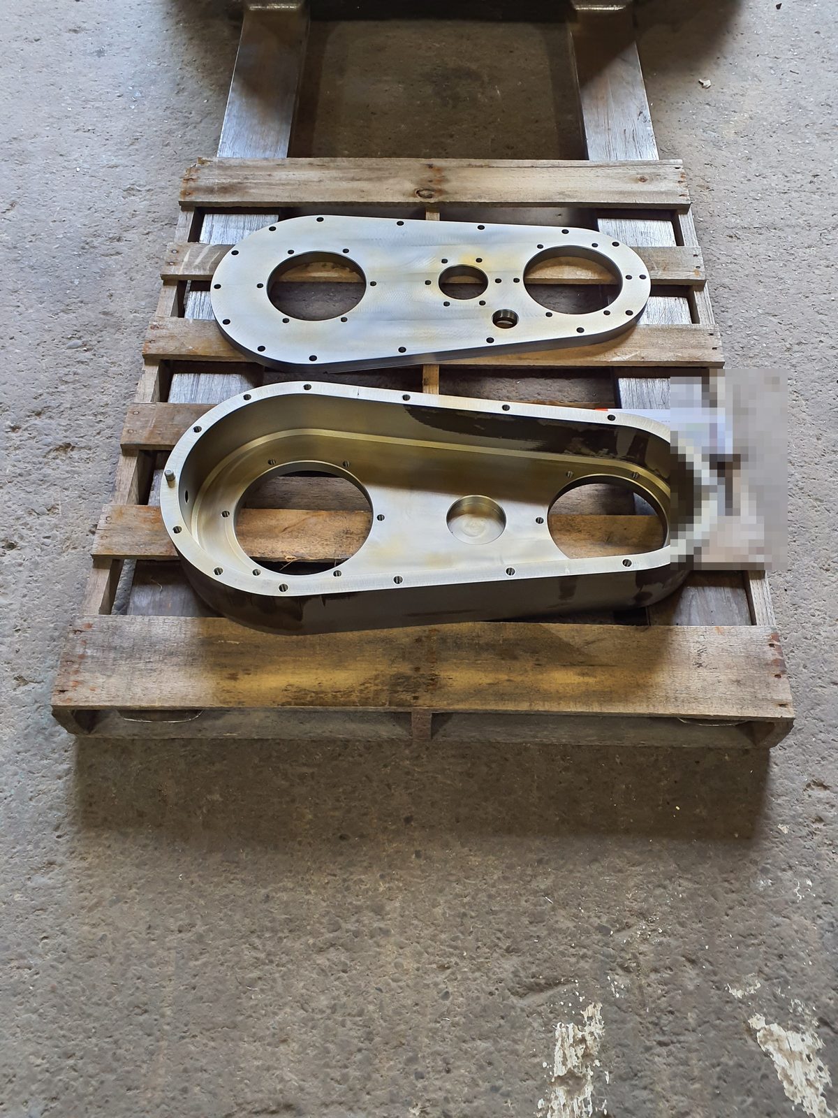 Machined cover plates with bronze facing